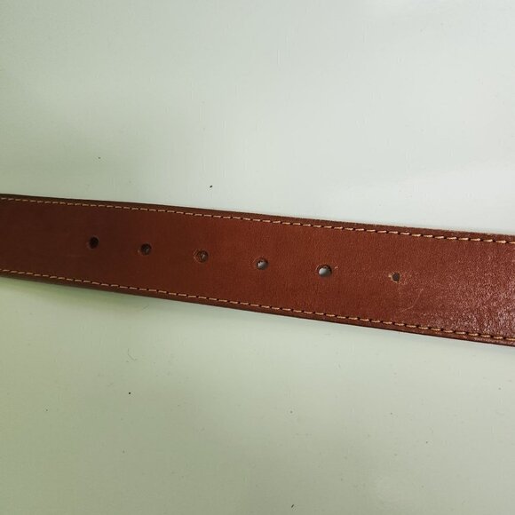 Brown Italian Leather Belt Size 40 - Picture 5 of 6